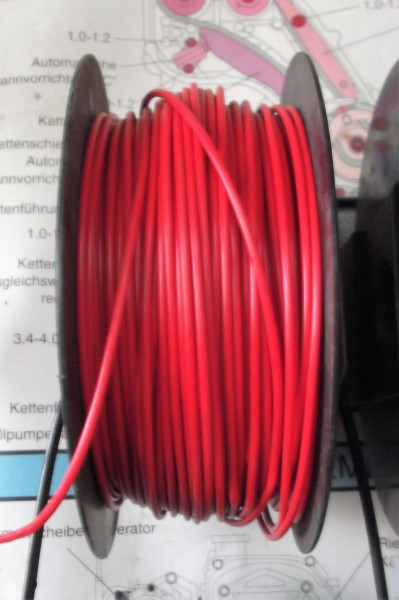 2,00€/m Kabel , Fahrzeugleitung rot