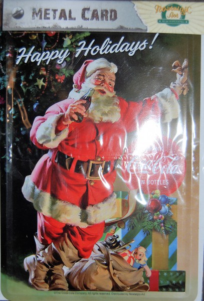 Blechpostkarte Santa Clause Weihnachten