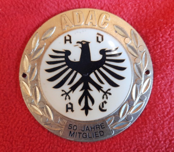 Plakette Emblem Abzeichen ADAC 50 Jahre Mitglied